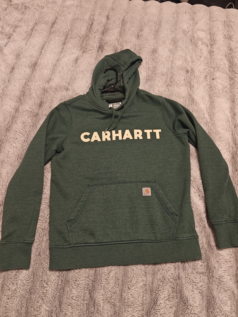 Carhartt Green Logo Pullover Hoodie